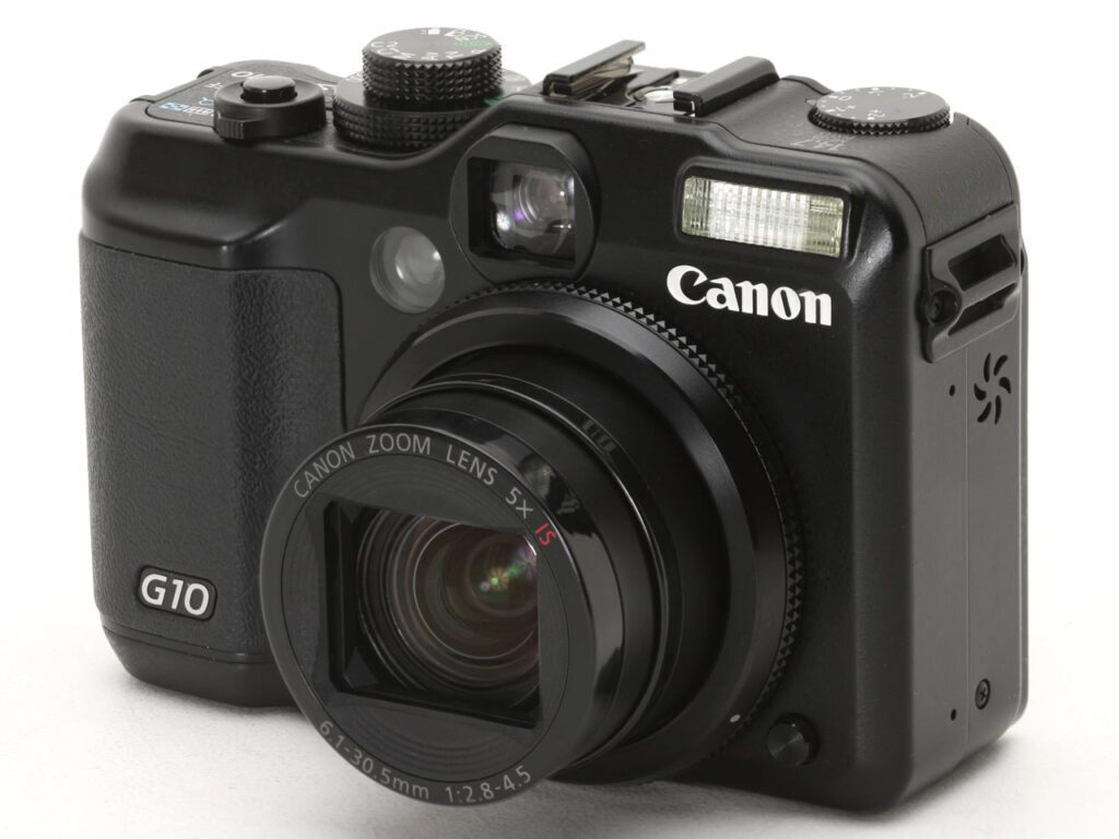 Canon G10 camera. It can achieve a better level of stability and practicality when used with a monopod.  